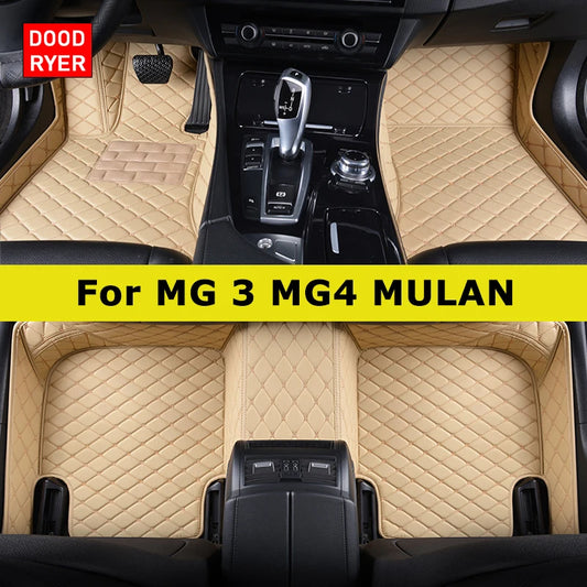 Custom Car Floor Mats for MG3 MG4 MULAN Auto Carpets Foot Coche Accessorie